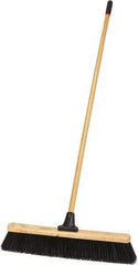 Harper Brush - 24" Heavy Duty Polypropylene Push Broom - 4" Bristle Length, Wood Block, Bolt-On Handle Connection, Handle Included - Apex Tool & Supply