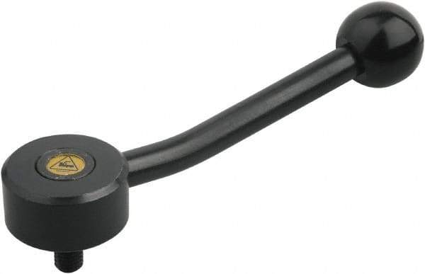 KIPP - 5/8-11, Steel Threaded Stud Adjustable Clamping Handle - 167.5mm OAL, 48mm High - Apex Tool & Supply