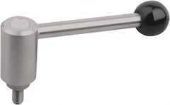 KIPP - 5/16-18, Stainless Steel Threaded Stud Adjustable Clamping Handle - 104mm OAL, 49.5mm High - Apex Tool & Supply