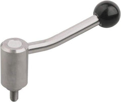 KIPP - 5/16-18, Stainless Steel Threaded Stud Adjustable Clamping Handle - 100mm OAL, 58.5mm High - Apex Tool & Supply
