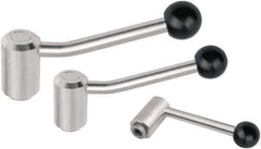 KIPP - 3/8-16, Stainless Steel Threaded Hole Adjustable Clamping Handle - 100mm OAL, 58.5mm High - Apex Tool & Supply