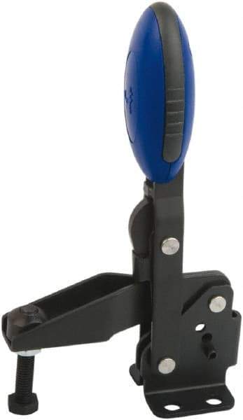KIPP - Vertical Handle, Manual Hold Down Toggle Clamp - U-Bar, Flanged Base, Nitride/Oxide Finish, Steel - Apex Tool & Supply