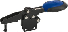 KIPP - Horizontal Handle, Manual Hold Down Toggle Clamp - U-Bar, Straight Base, Nitride/Oxide Finish, Steel - Apex Tool & Supply