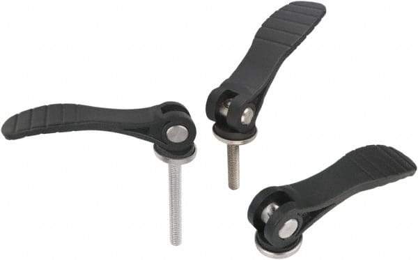 KIPP - 1/4-20, Fiberglass Reinforced Plastic Threaded Stud Adjustable Clamping Handle - 79.6mm OAL, 23.7mm High - Apex Tool & Supply