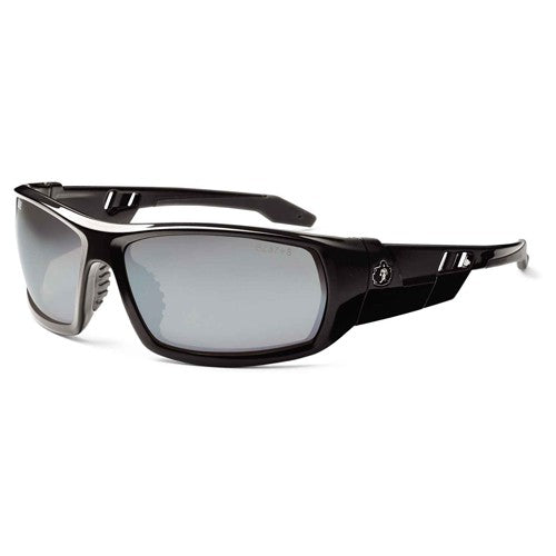 Odin Silver Mirror Lens Black Safety Glasses - Apex Tool & Supply
