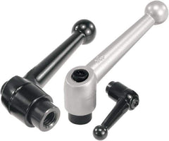 KIPP - 3/8-16, Zinc Threaded Hole Adjustable Clamping Handle - 90mm OAL, 61.5mm High - Apex Tool & Supply