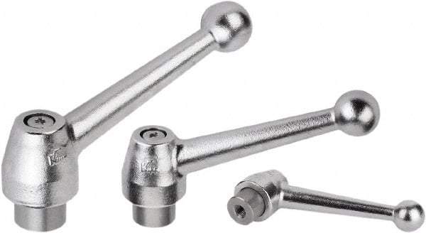 KIPP - 5/16-18, Steel Threaded Hole Adjustable Clamping Handle - 97mm OAL, 54mm High - Apex Tool & Supply