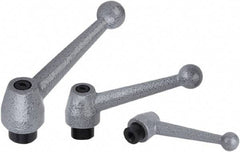 KIPP - M10, Stainless Steel Threaded Hole Adjustable Clamping Handle - 97mm OAL, 54mm High - Apex Tool & Supply