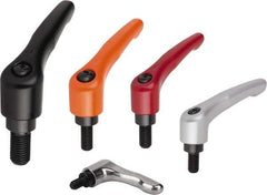KIPP - #10-24, Zinc Threaded Stud Adjustable Clamping Handle - 37mm OAL, 33mm High - Apex Tool & Supply