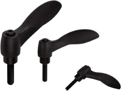 KIPP - M10, Fiberglass Reinforced Plastic & Thermoplastic SEBS Threaded Stud Adjustable Clamping Handle - 91.2mm OAL, 56.1mm High - Apex Tool & Supply