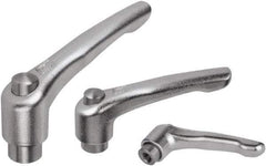 KIPP - 5/16-18, Stainless Steel Threaded Hole Adjustable Clamping Handle - 74.5mm OAL, 45.5mm High - Apex Tool & Supply