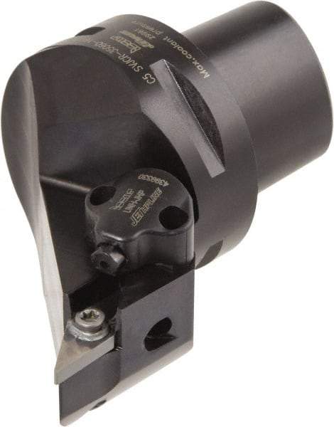 Iscar - Right Hand Cut, Size C5, Various Insert Compatiblity, External Modular Turning & Profiling Cutting Unit Head - 35mm Ctr to Cutting Edge, 60mm Head Length, Through Coolant, Series CAMFIX, Isoturn, JetHPLine - Apex Tool & Supply
