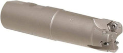 Iscar - 32mm Cut Diam, 0.0591" Max Depth, 32mm Shank Diam, Weldon Shank Indexable High-Feed End Mill - Screw Holding Method, H600 WXCU Insert, FF EWX-07 Toolholder, Through Coolant - Apex Tool & Supply