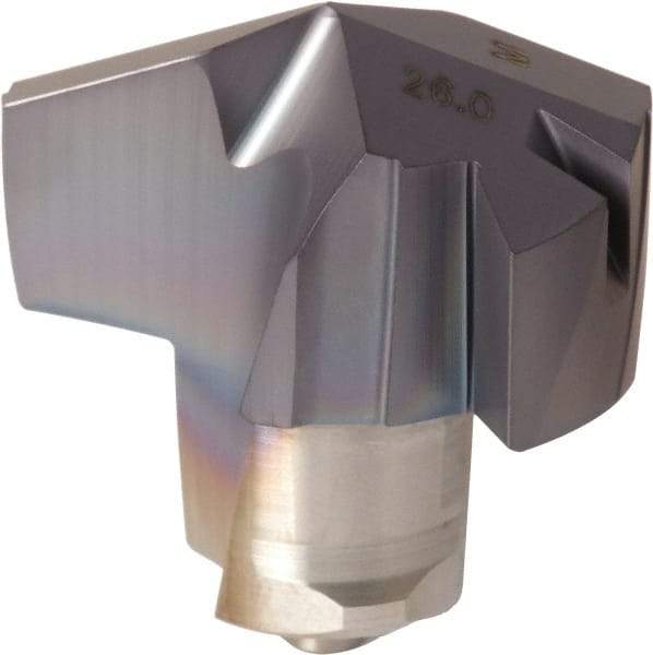 Iscar - 26.01mm Diam Grade IC908 Replaceable Drill Tip - Carbide, TiAlN/TiN Finish - Apex Tool & Supply