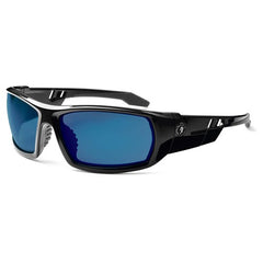 Odin Blue Mirror Lens Black Safety Glasses - Apex Tool & Supply