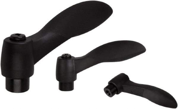 KIPP - #10-24, Fiberglass Reinforced Plastic & Thermoplastic SEBS Threaded Hole Adjustable Clamping Handle - 48.1mm OAL, 33.5mm High - Apex Tool & Supply