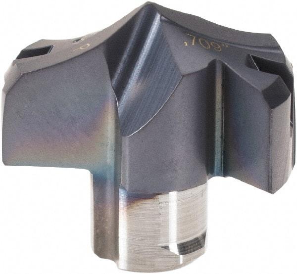Iscar - Series HCP-IQ, 18.01mm Diam Grade IC908 Replaceable Drill Tip - Carbide, TiAlN/TiN Finish, 18 Seat Size - Apex Tool & Supply