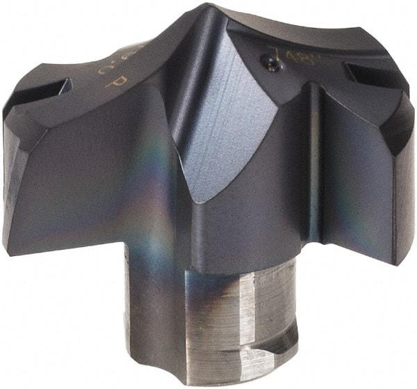 Iscar - Series HCP-IQ, 19mm Diam Grade IC908 Replaceable Drill Tip - Carbide, TiAlN/TiN Finish, 19 Seat Size - Apex Tool & Supply