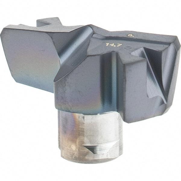 Iscar - Series FCP, 14.71mm Diam Grade IC908 Replaceable Drill Tip - Carbide, TiAlN/TiN Finish, 14 Seat Size - Apex Tool & Supply