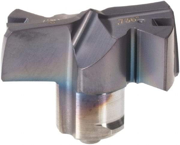 Iscar - Series FCP, 18.69mm Diam Grade IC908 Replaceable Drill Tip - Carbide, TiAlN/TiN Finish, 18 Seat Size - Apex Tool & Supply