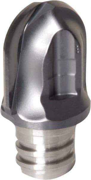 Iscar - MM HRF Grade IC908 Carbide Ball Nose Milling Tip Insert - TiAlN/TiN Finish, 2 Flutes, 10mm Cutting Diam, 10.2mm Depth of Cut, 12.35mm Extension - Apex Tool & Supply