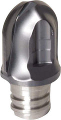 Iscar - MM HRF Grade IC908 Carbide Ball Nose Milling Tip Insert - TiAlN/TiN Finish, 2 Flutes, 10mm Cutting Diam, 10.2mm Depth of Cut, 12.35mm Extension - Apex Tool & Supply
