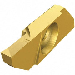 Iscar - SCIL22250 P IC1008 Grade, 0.0984" Cutting Width, Carbide Cutoff Insert - Neutral Lead Angle, 0.002" Cnr Rad, TiAlN/TiN Coated, Single End - Apex Tool & Supply
