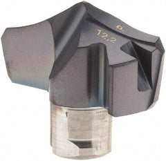 Iscar - Series HCP-IQ, 12.19mm Diam Grade IC908 Replaceable Drill Tip - Carbide, TiAlN/TiN Finish, 12 Seat Size - Apex Tool & Supply