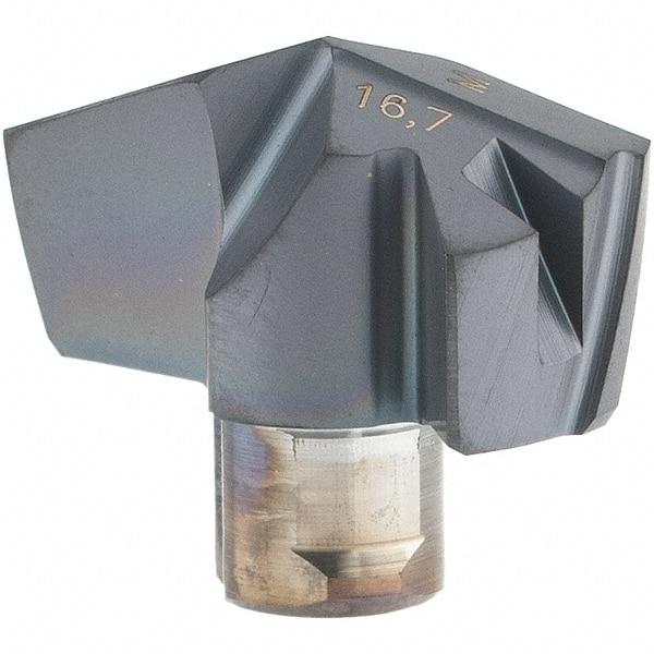 Iscar - Series ICM, 16.69mm Diam Grade IC907 Replaceable Drill Tip - Carbide, TiAlN/TiN Finish, 16 Seat Size - Apex Tool & Supply