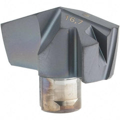Iscar - Series ICM, 16.69mm Diam Grade IC907 Replaceable Drill Tip - Carbide, TiAlN/TiN Finish, 16 Seat Size - Apex Tool & Supply