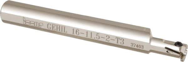 Iscar - GEHI, Internal, Left Hand, 3mm Max Depth of Cut, 1.9 to 2.4mm Groove Width, Indexable Grooving Tool Holder - GEMI, GEPI Insert Compatibility, 16mm Shank Width, 125mm OAL, Through Coolant - Apex Tool & Supply