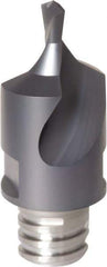 Iscar - MM ECS Grade IC908 Carbide Center Drill Milling Tip Insert - TiAlN/TiN Finish, 2 Flutes, 3.24mm Cutting Diam, 4.4mm Depth of Cut, 23mm Extension - Apex Tool & Supply