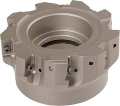 Iscar - 9 Inserts, 4" Cut Diam, 1-1/2" Arbor Diam, 0.708" Max Depth of Cut, Indexable Square-Shoulder Face Mill - 1-3/4" High, P290 AC.T 1806.. Insert Compatibility, Through Coolant, Series MillShred - Apex Tool & Supply