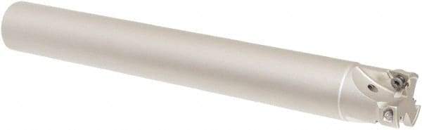 Iscar - 25mm Cut Diam, 8mm Max Depth of Cut, 24mm Shank Diam, 200mm OAL, Indexable Square Shoulder Helical End Mill - HM390 TPKT 100304PDR, HM390 TPKT 1003PDR Inserts, Cylindrical Shank, 90° Lead Angle, Through Coolant, Series HeliIQMill - Apex Tool & Supply