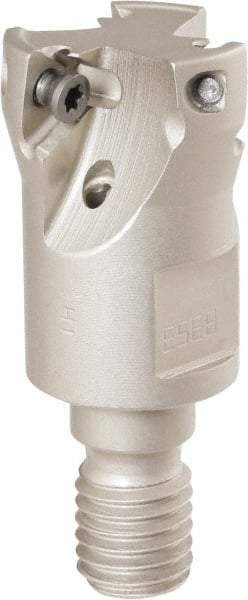 Iscar - 25mm Cut Diam, 8mm Max Depth of Cut, 57mm OAL, Indexable Square Shoulder Helical End Mill - HM390 TPKT 100304PDR, HM390 TPKT 1003PDR Inserts, M12 Modular Connection, 90° Lead Angle, Through Coolant - Apex Tool & Supply