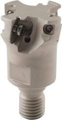 Iscar - 40mm Cut Diam, 13mm Max Depth of Cut, 68mm OAL, Indexable Square Shoulder Helical End Mill - Multiple Insert Styles, M16 Modular Connection, 90° Lead Angle, Through Coolant - Apex Tool & Supply