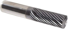 Iscar - 20 Flute Solid Carbide Roughing & Finishing Corner Chamfer End Mill - TiAlN Finish, Straight Shank, 30° Helix, Non-Centercutting, Regular Length - Apex Tool & Supply