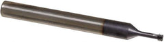 Iscar - 0.1083" Cutting Diam, 3 Flute, Solid Carbide Helical Flute Thread Mill - Internal Thread, 7.5mm LOC, 58mm OAL, 6mm Shank Diam - Apex Tool & Supply
