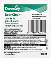 Diversey - 0.50 oz Packet Unscented Glass Cleaner - Use on Beverage Glass - Apex Tool & Supply