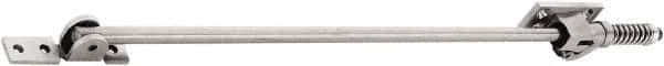 GLYNN-JOHNSON - 39" OAL x 22-7/16" Wide, 145 Lb Capacity, Stainless Steel Lid Stay - Center, 3/8" Mounting Hole Diam, 110° Max Opening, Aluminum Satin Stainless Steel - Apex Tool & Supply