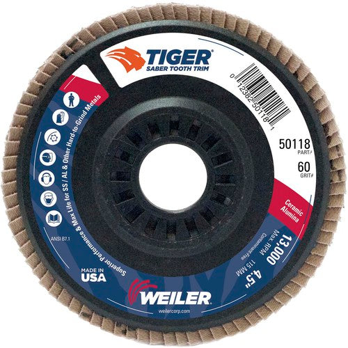 WEILER 4-1/2″ SABER TOOTH CERAMIC - Apex Tool & Supply