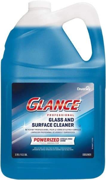 Diversey - 1 Gal Bottle Ammonia Glass Cleaner - Use on Countertops, Glass, Mirrors, Sinks, Stainless Steel, Washable Surfaces - Apex Tool & Supply