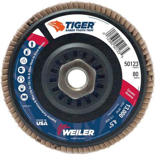 WEILER 4-1/2″ SABER TOOTH CEAMIC - Apex Tool & Supply