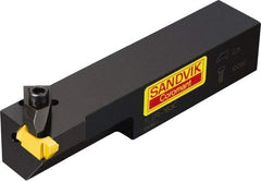 Sandvik Coromant - TLE, Internal or External, Right Hand, 0.18" Max Depth of Cut, Indexable Grooving Tool Holder - TLG-3189L Insert Compatibility, 1" Shank Height, 1" Shank Width, 5" OAL - Apex Tool & Supply