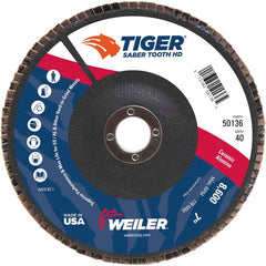 7″ Saber Tooth High Density Ceramic Abrasive, 40C, 7/8″ Arbor Hole - Apex Tool & Supply