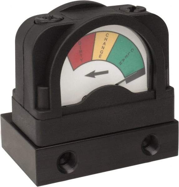 PRO-SOURCE - Glass Filled Nylon FRL Pressure Gauge - Use with Filters - Apex Tool & Supply