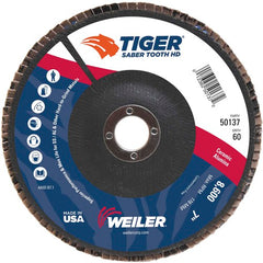 7″ Saber Tooth High Density Ceramic Abrasive, 60C, 7/8″ Arbor Hole - Apex Tool & Supply