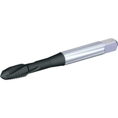 Kennametal - #2-56 UNC 2 Flute 2B Plug Spiral Flute Tap - Powdered Metal, Nitride Finish, 44.5mm OAL, Left Hand Flute, Right Hand Thread, H2, Series T660 - Apex Tool & Supply