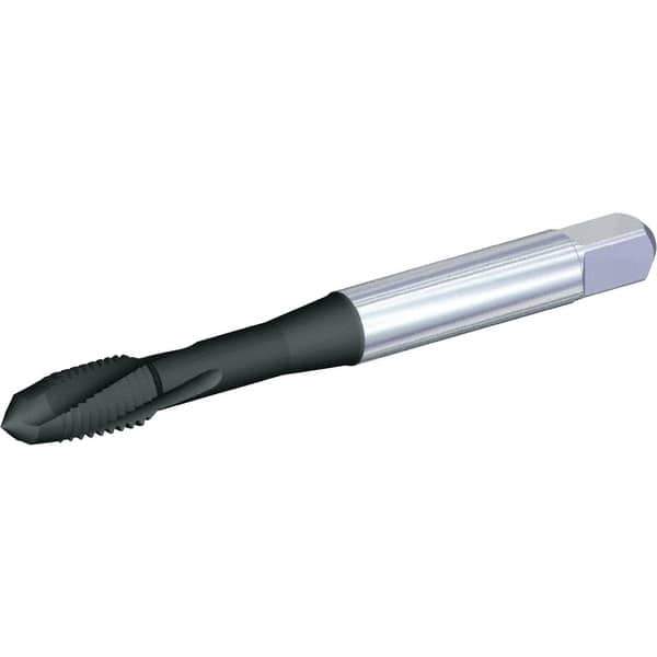 Kennametal - M12x1.75 Metric 3 Flute 6H Plug Spiral Flute Tap - Powdered Metal, Nitride Finish, 85.9mm OAL, Left Hand Flute, Right Hand Thread, D6, Series T660 - Exact Industrial Supply