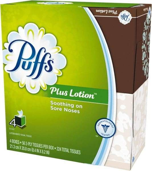 Puffs - Decorative Box of White Facial Tissues - 1 Ply - Apex Tool & Supply